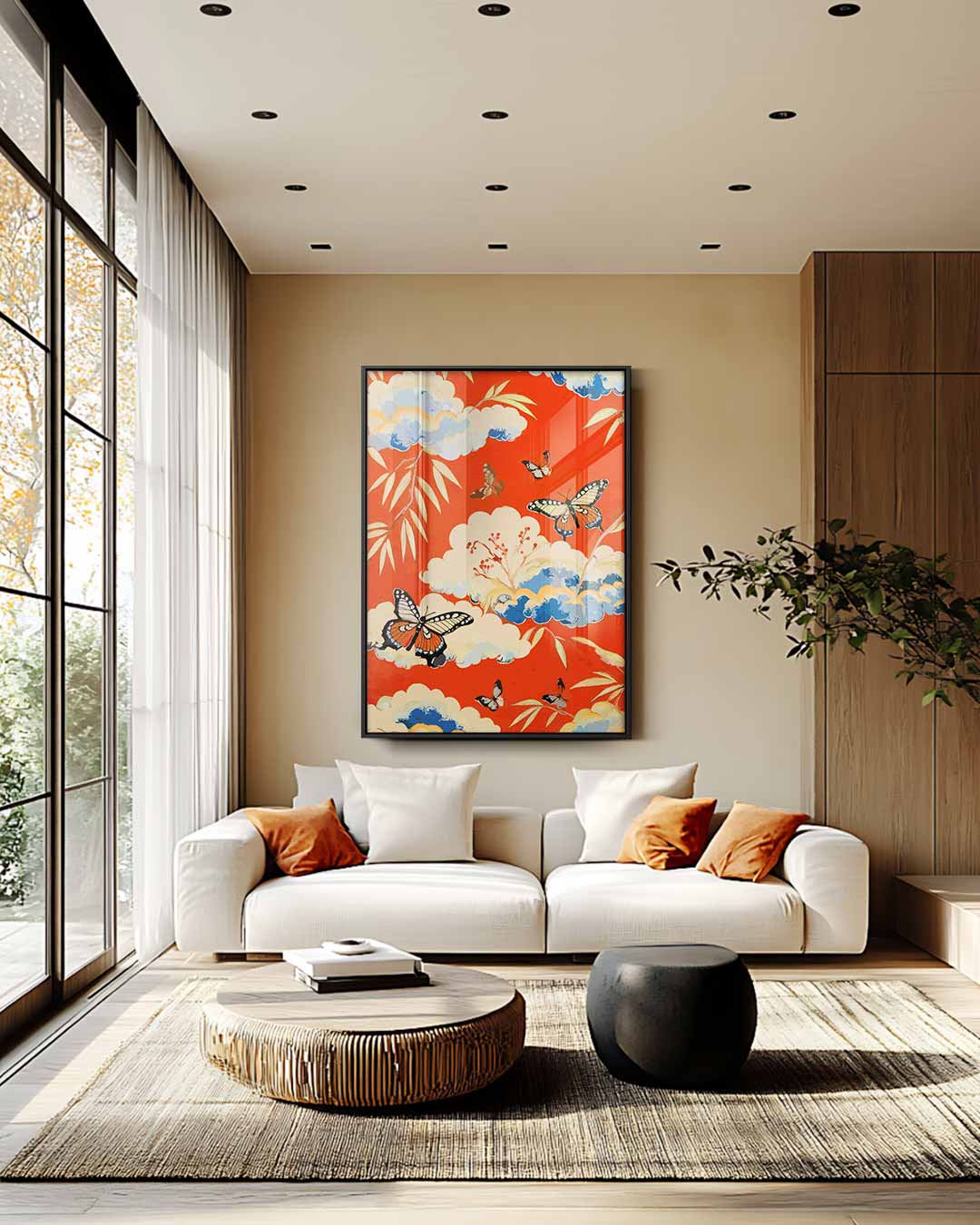 Vlinders in de Lucht – staand kunstwerk voor modern interieur