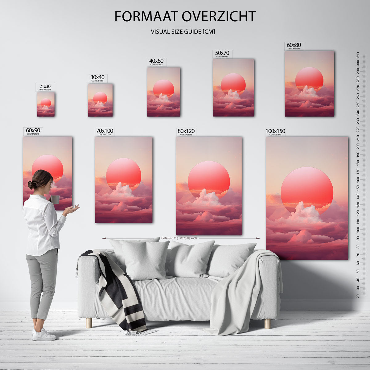 Abstracte – staande muurposter met surrealistische uitstraling