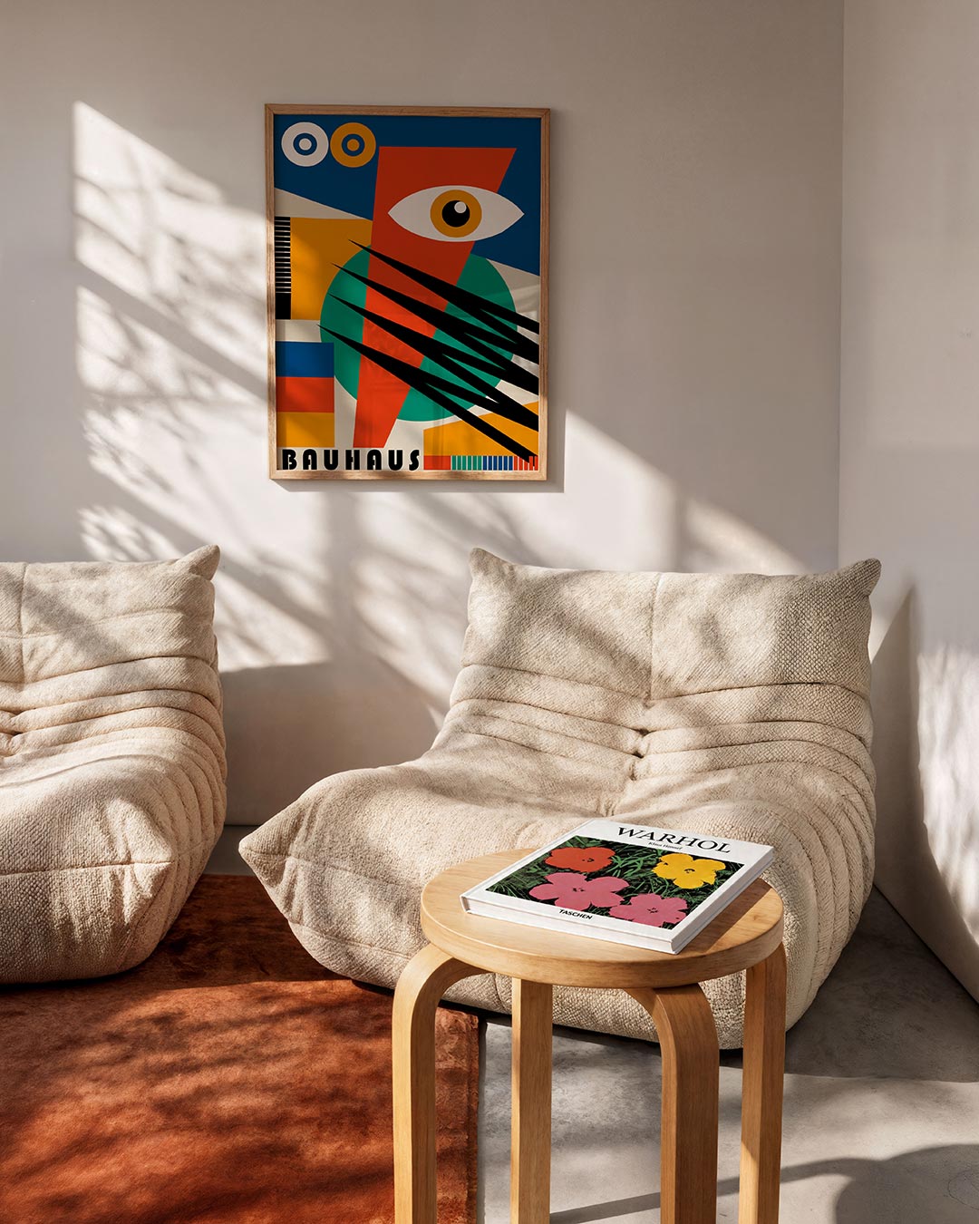 Vorm en kleur – geometrische Bauhaus poster in staand formaat