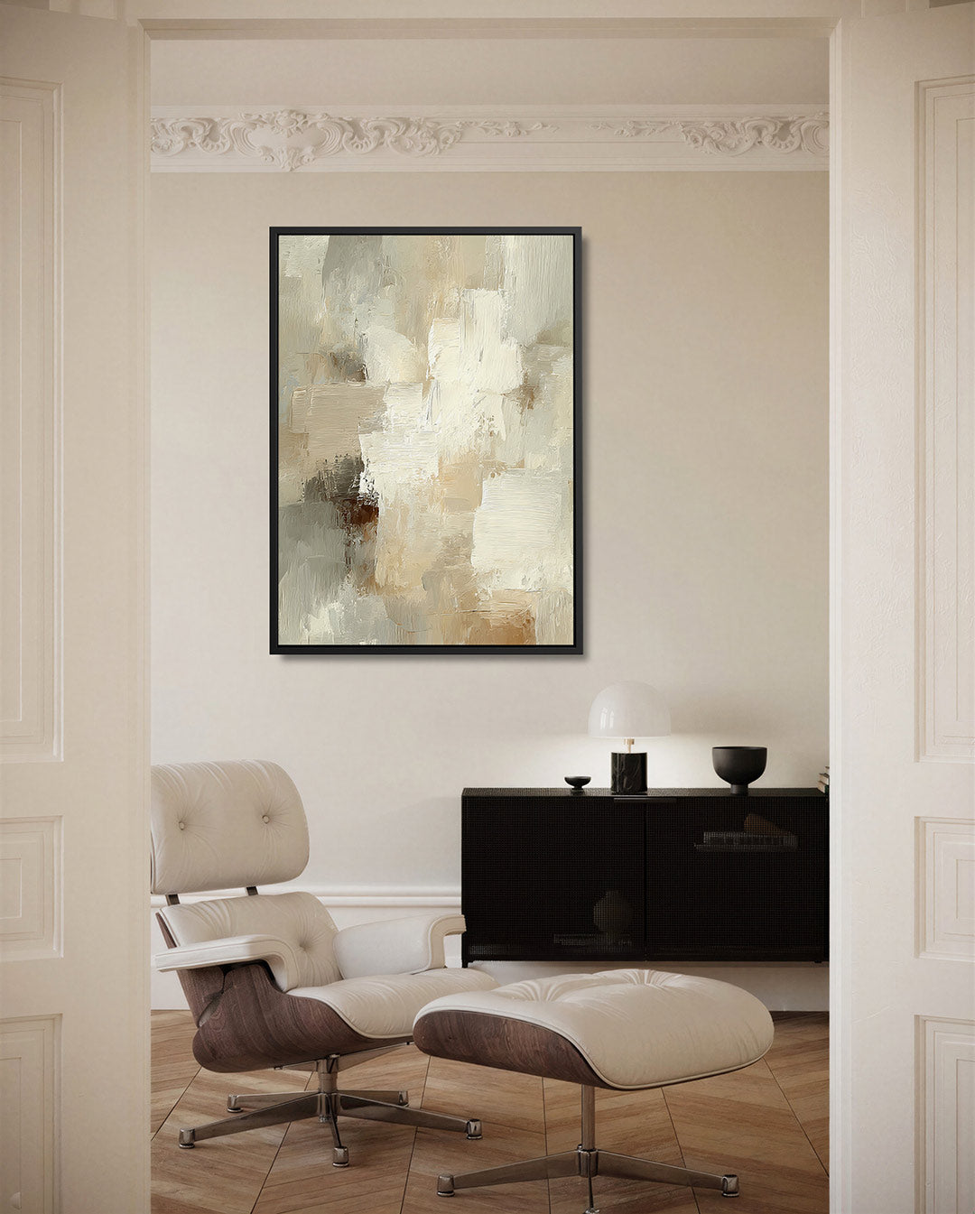 Zachte kleuren harmonie – staand wanddecoratie kunstwerk