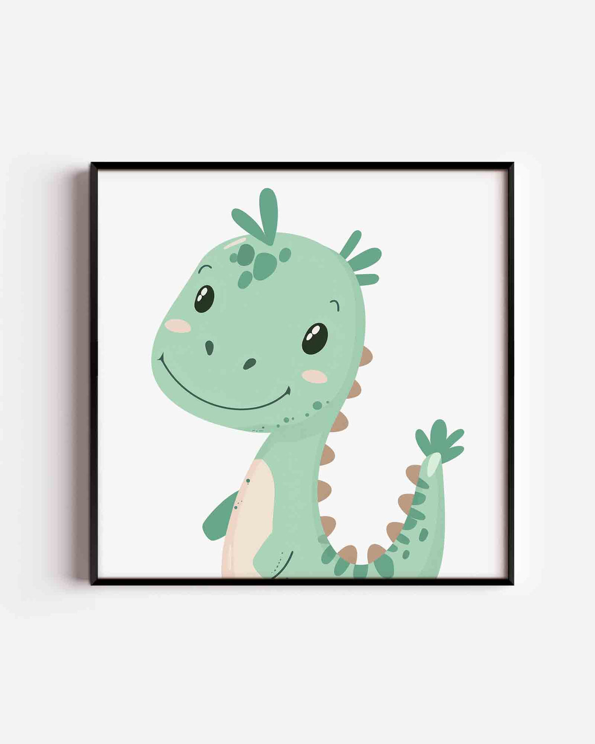Schattige dinosaurus – vierkante kinderposter als wanddecoratie