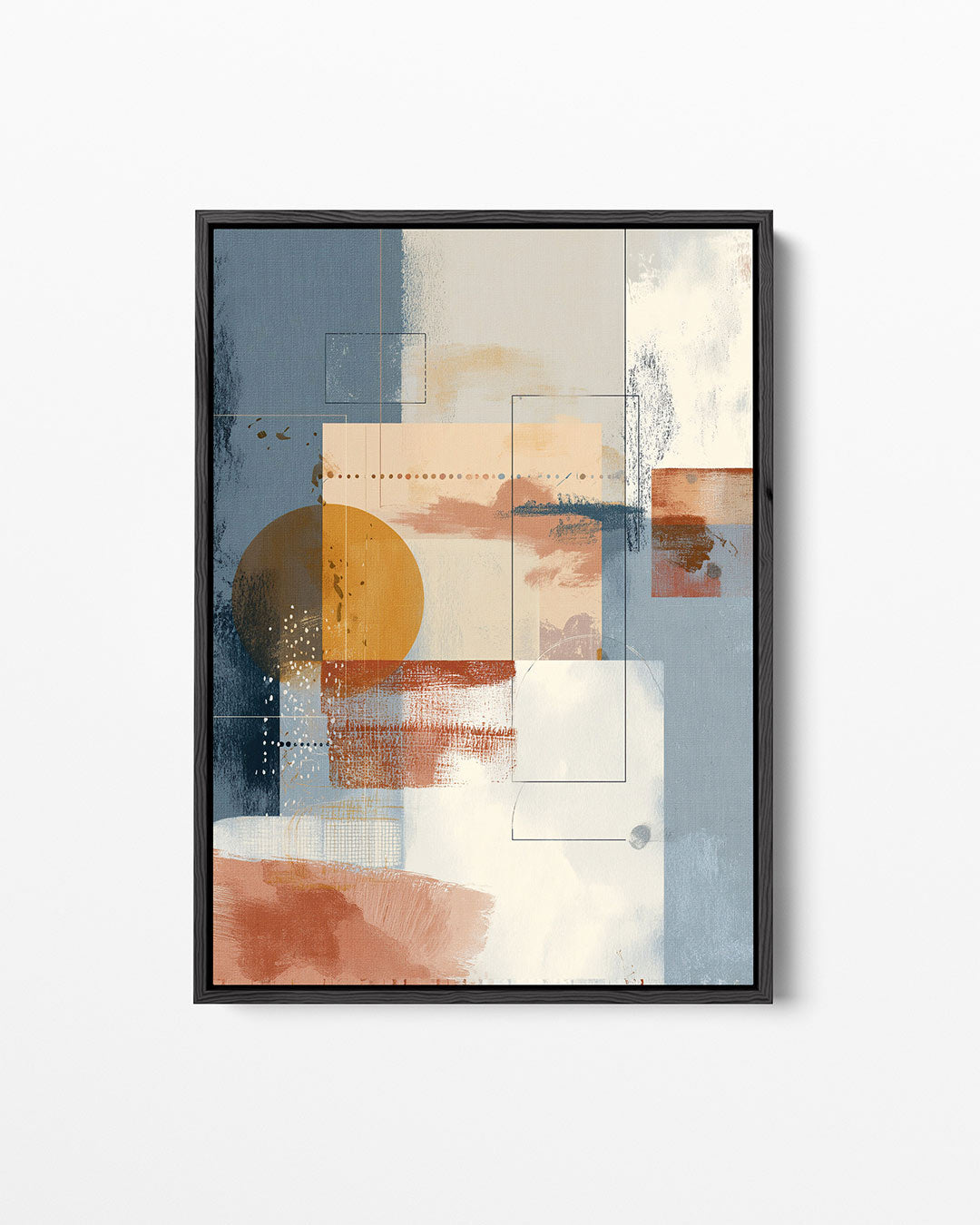 Geometrische compositie – staand wanddecoratie kunstwerk