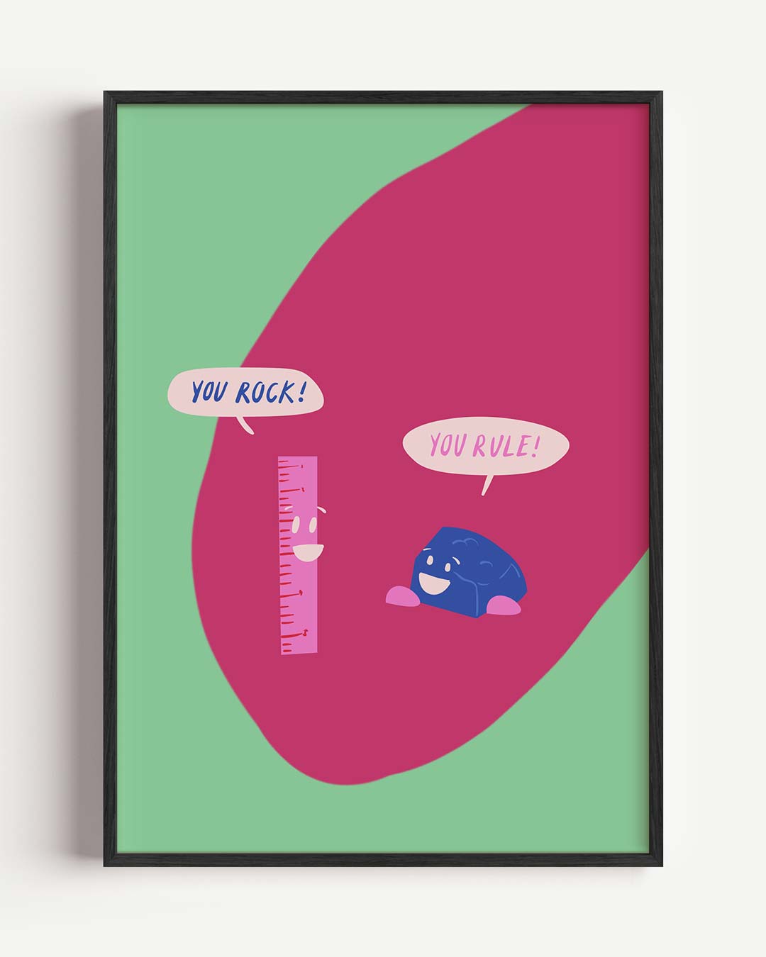 Vrolijke Complimentenposter – zomer portret poster als wanddecoratie
