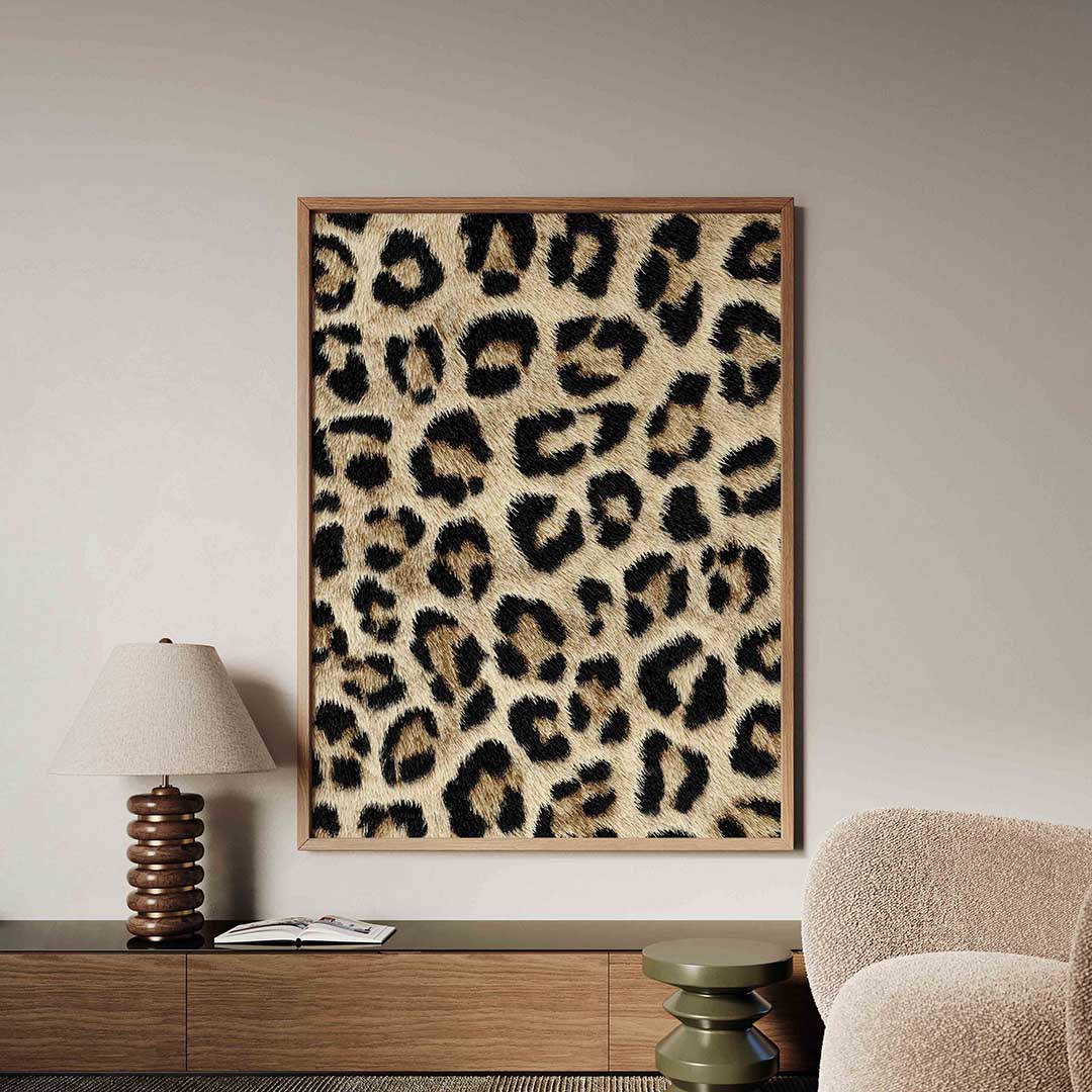 Luipaardprint – safari poster in staand formaat