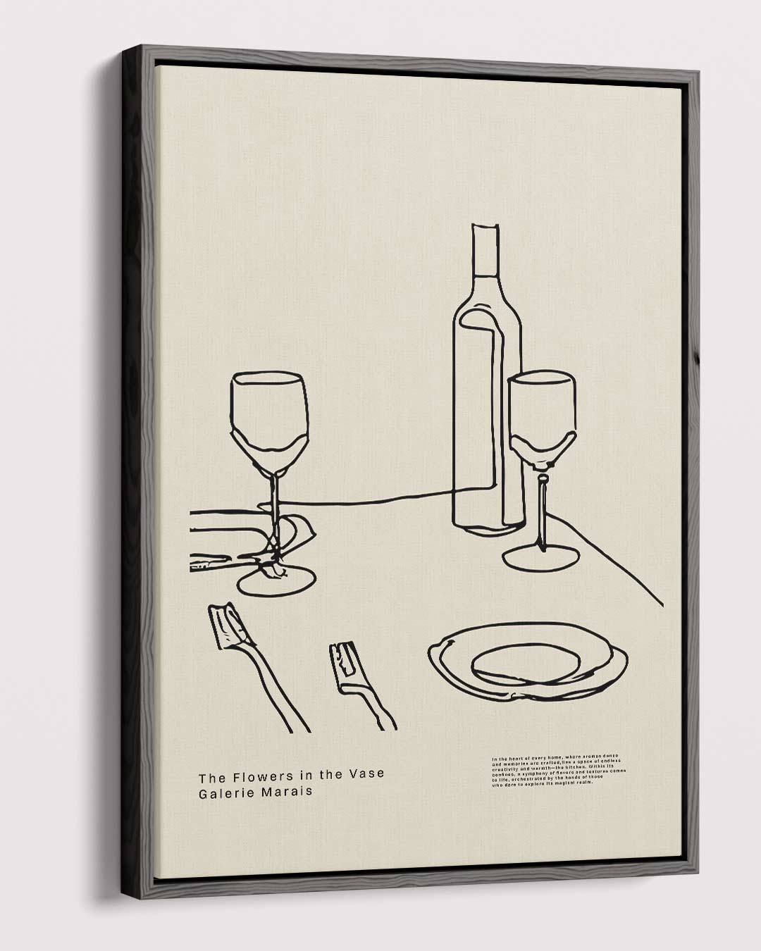 Elegante Eettafel Moment – dibond kunstwerk als wanddecoratie