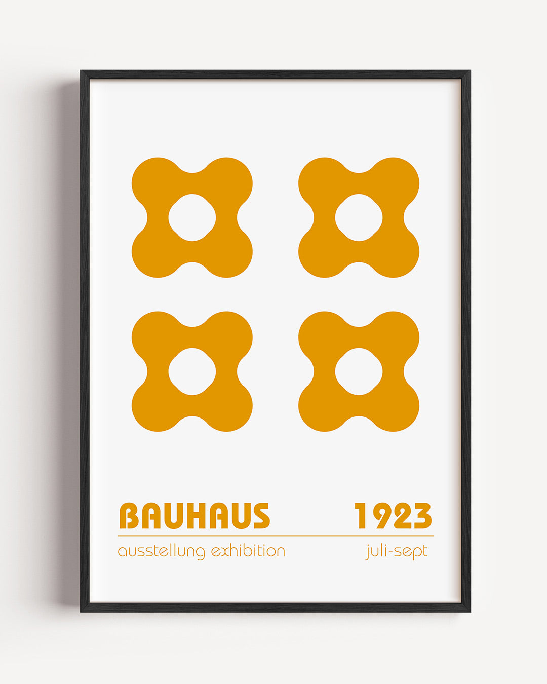 Vormritme en kleur – staande Bauhaus poster als wanddecoratie