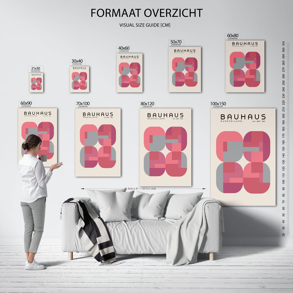 Vormen en vlakken – geometrische poster in Bauhaus-stijl van WallArtistic