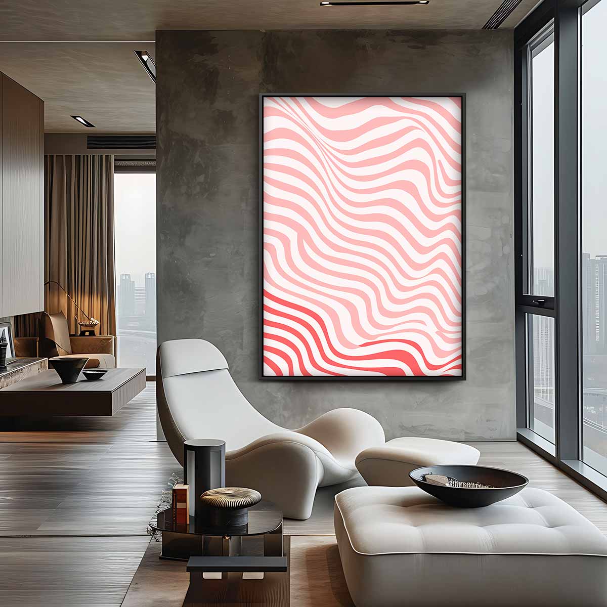 Zwoele Golven – canvas wanddecoratie in portret formaat
