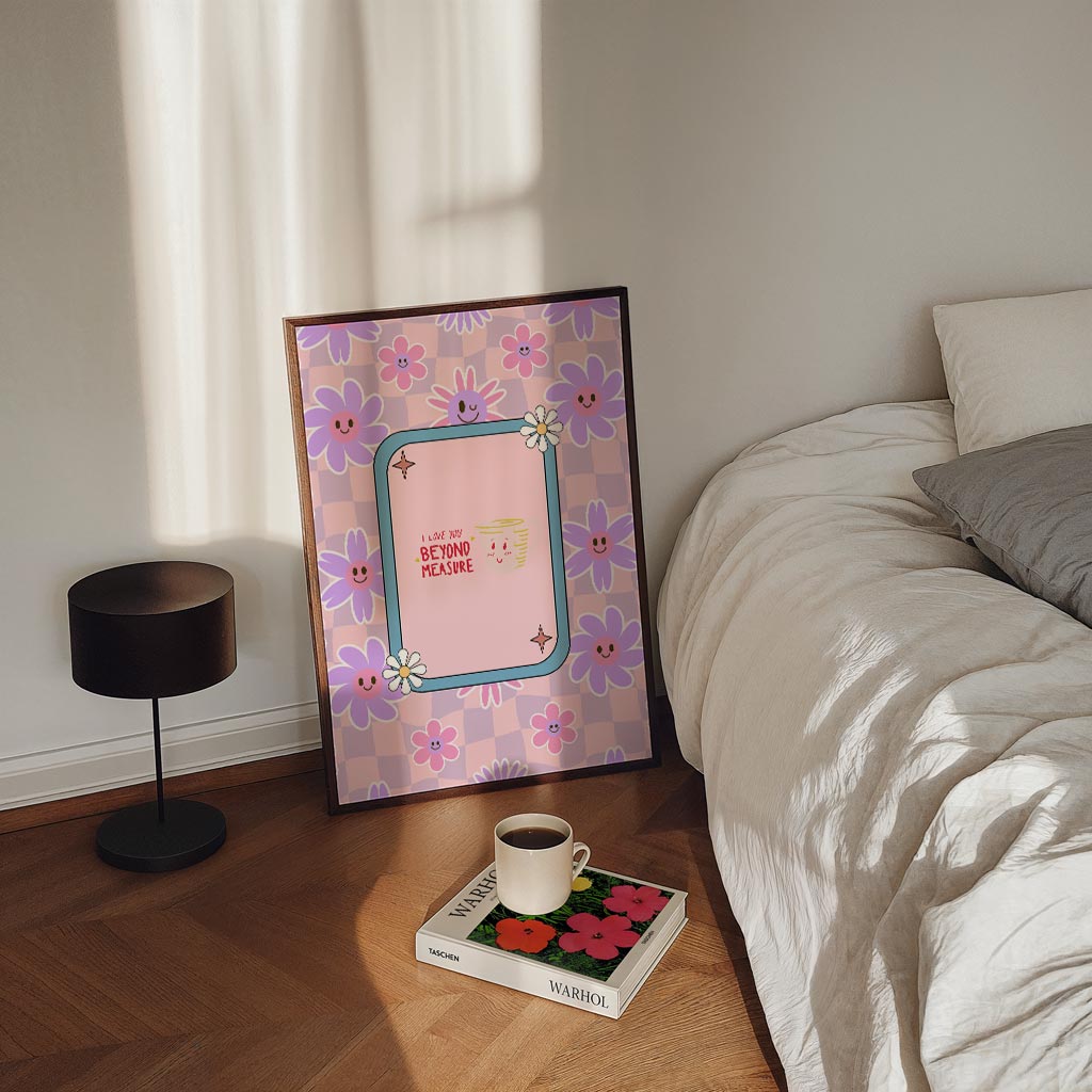 Liefdevolle Bloemen – staande zomer wanddecoratie van WallArtistic