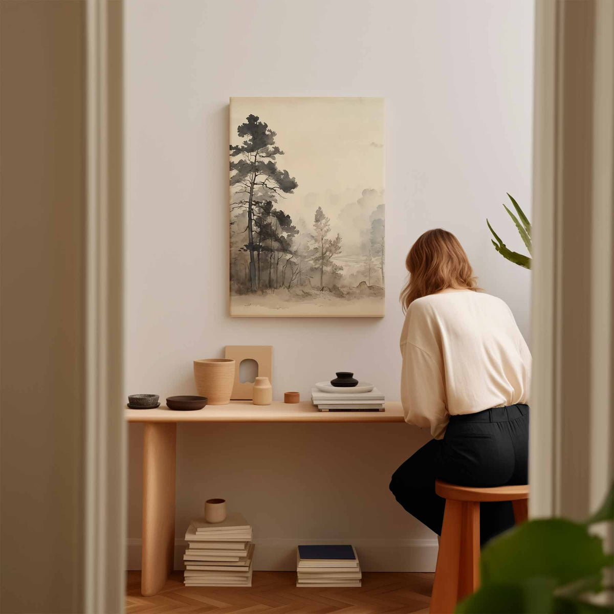 Mystieke Boslandschap – canvas kunstwerk als wanddecoratie