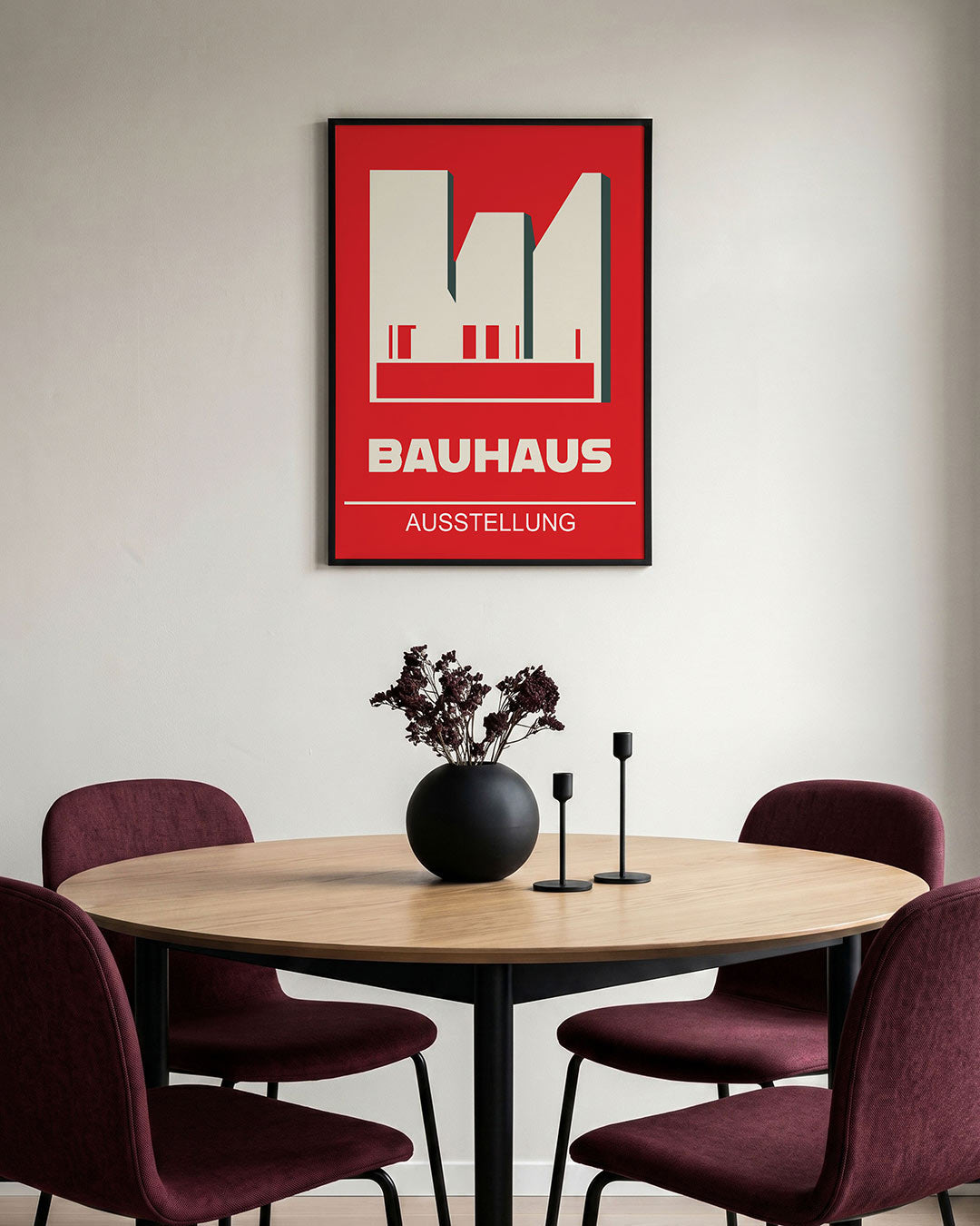 Vorm en kleur – staande Bauhaus poster voor aan de muur