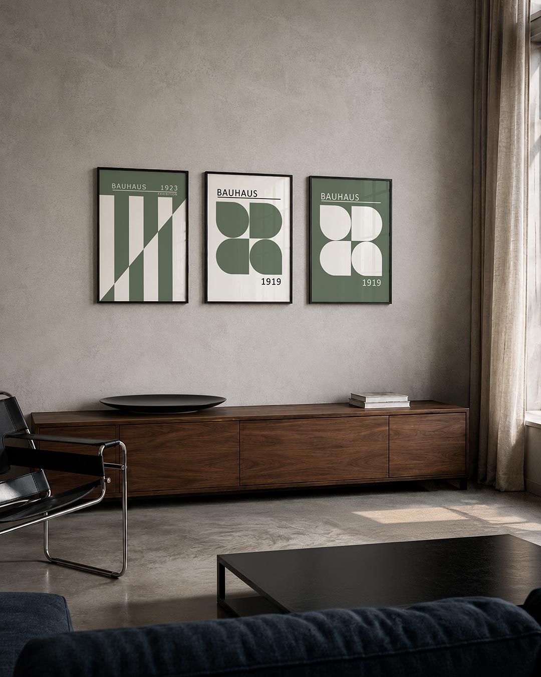 Lijnen en vlakken driedelige posterset – deze posterset in drie delen toont een spel van verticale en diagonale lijnen in