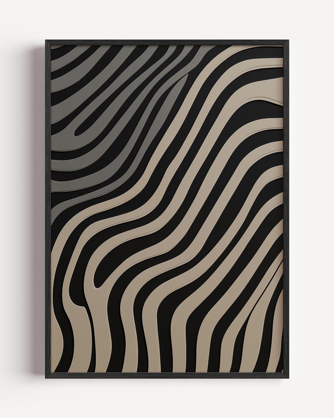 Moderne Zebra Strepen – textuur portret poster als wanddecoratie