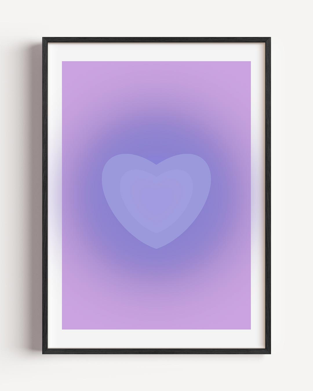 Dromerig Hart Kunstposter – moderne portret poster als wanddecoratie