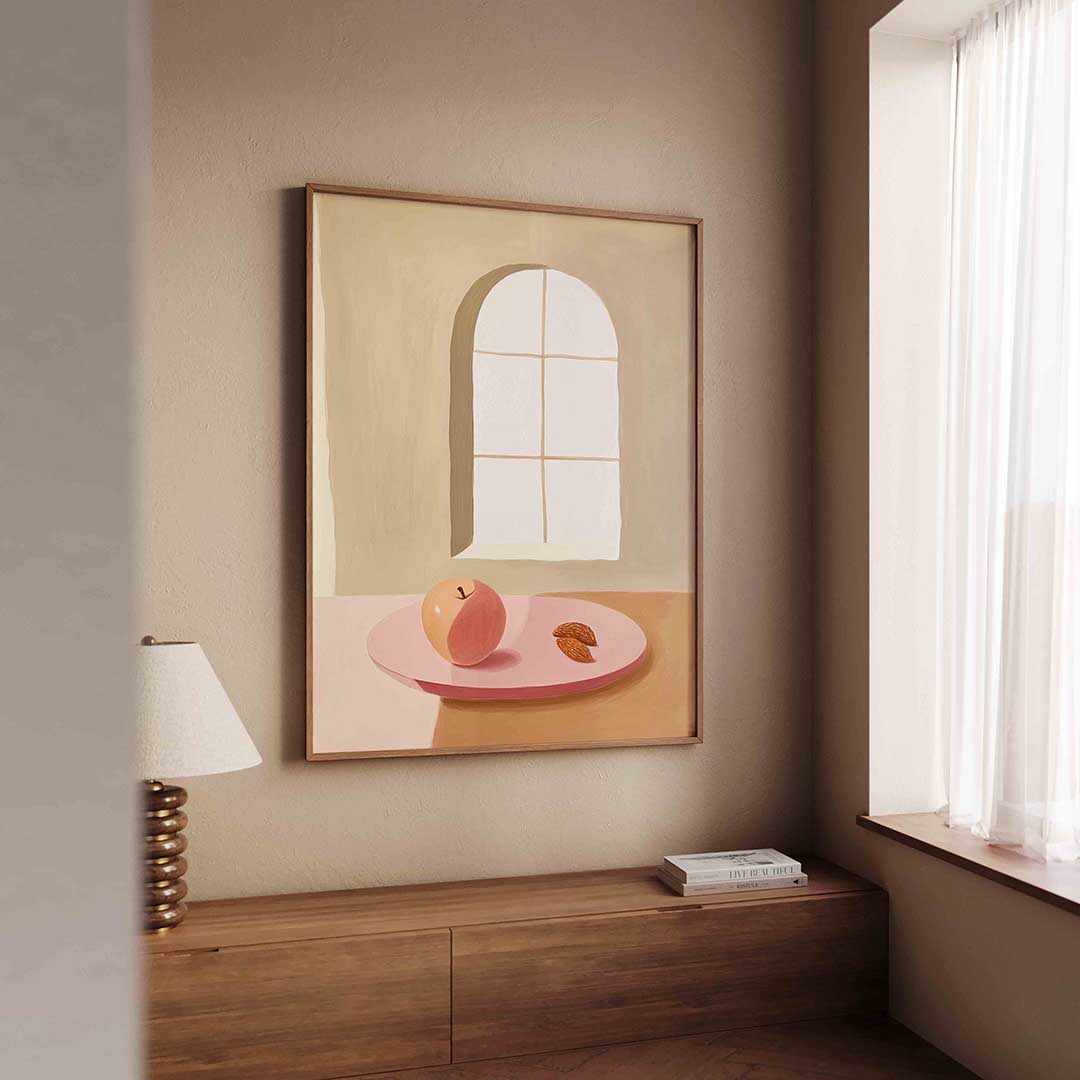 Appel en amandelen – tropische wandkunst als portret poster