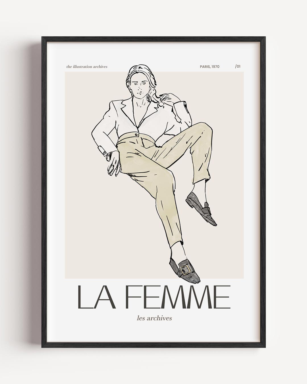 La Femme Vintage – vrouwelijk portret poster als wanddecoratie