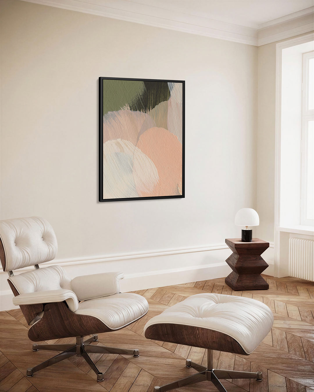 Organische kleurencompositie – decoratief kunstwerk voor aan de muur