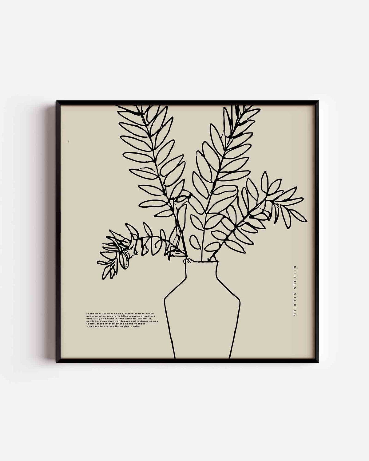 Plant in vaas – keuken vierkante poster als wanddecoratie