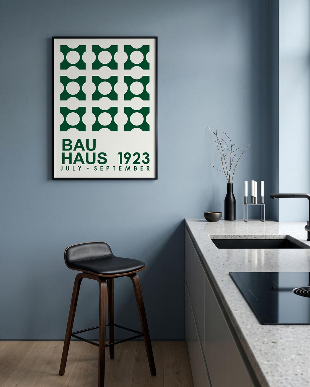 – geometrische Bauhaus poster in staand formaat