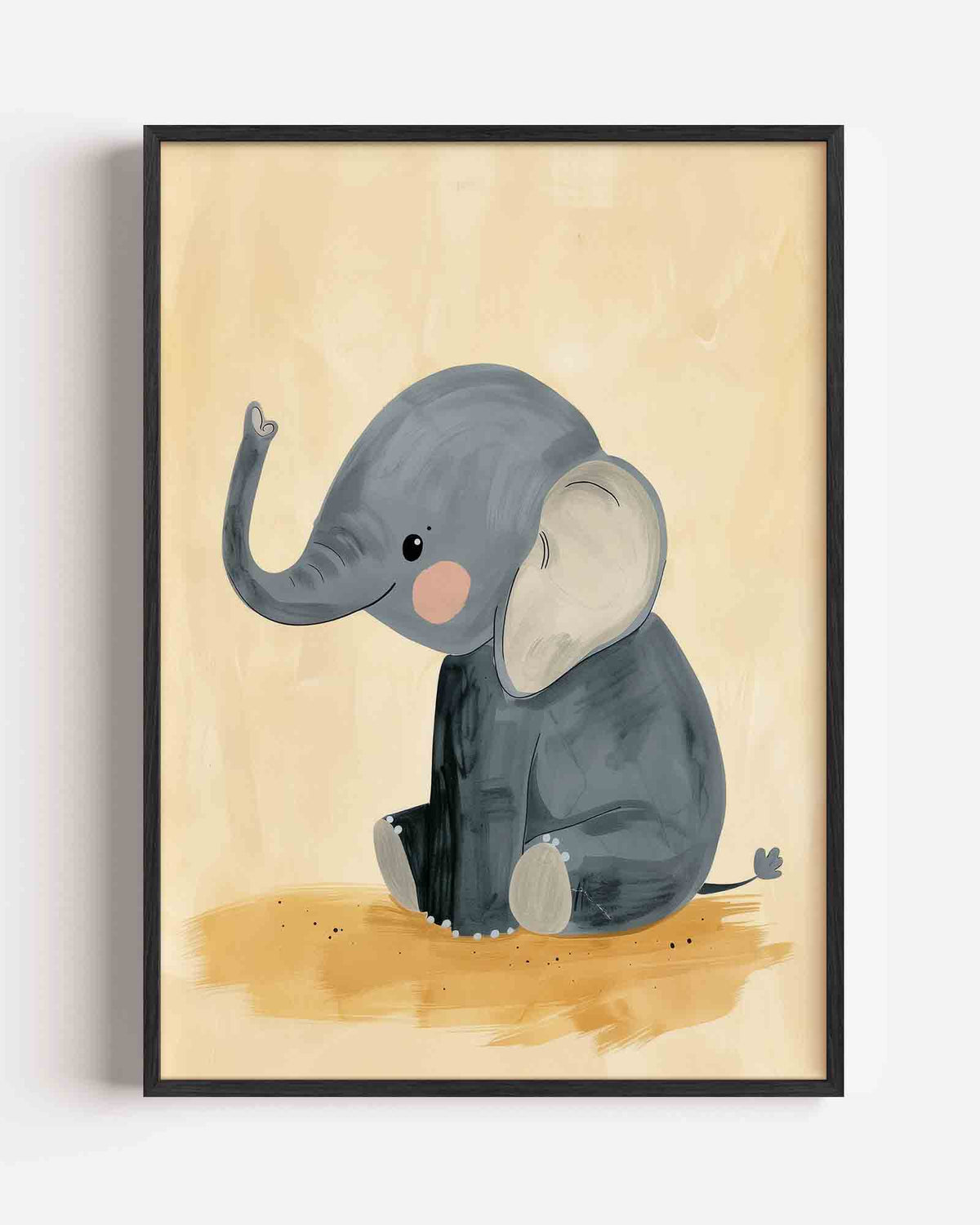 Schattige olifant – kids portret poster als wanddecoratie