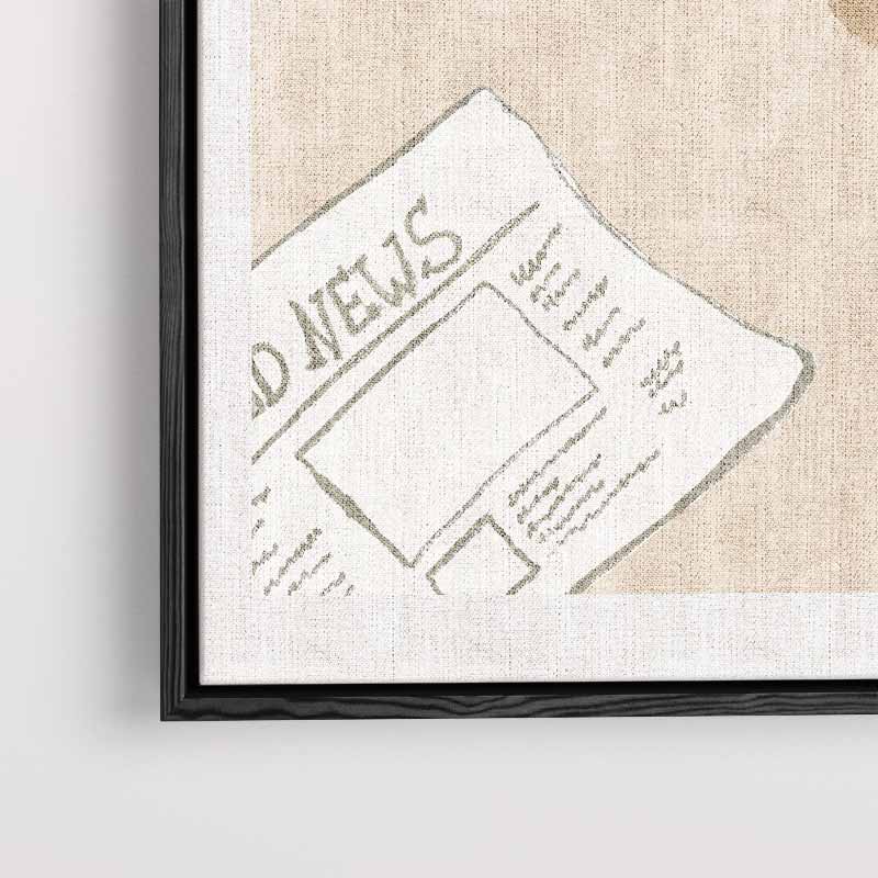 Ontspannen Zondagochtend Stilleven – plexiglas kunstwerk als wanddecoratie
