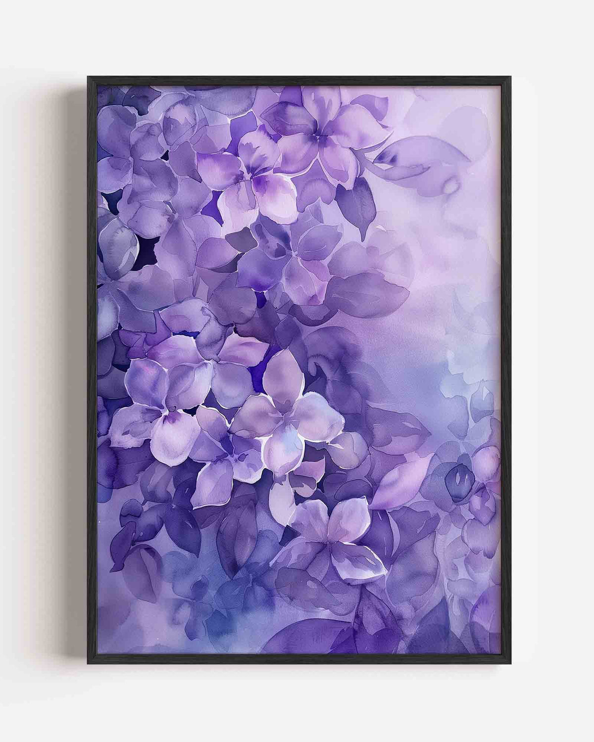 Paarse bloemen – Kleur & Vormen portret poster als wanddecoratie