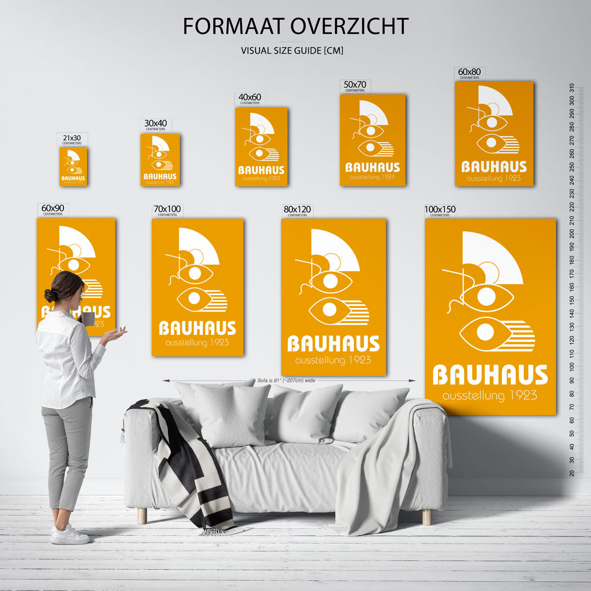 Vormen en vlakken – Bauhaus poster als moderne geometrische wanddecoratie