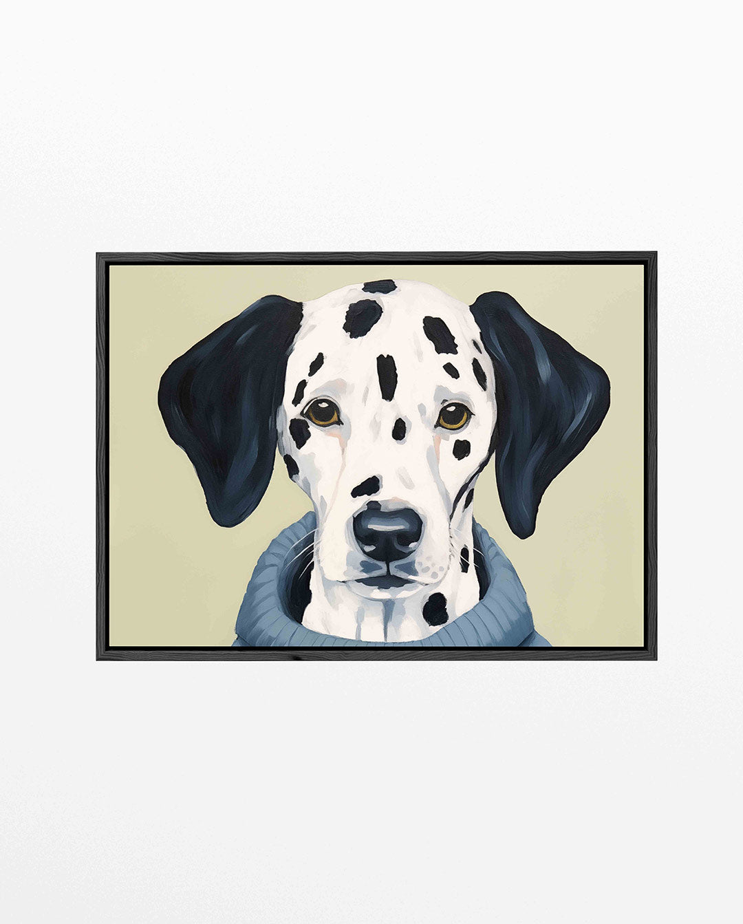 Hond in trui – liggend wanddecoratie kunstwerk