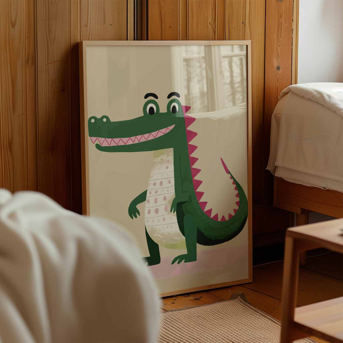 Schattige Krokodil Kinderkamerposter – kinderposter in staand formaat