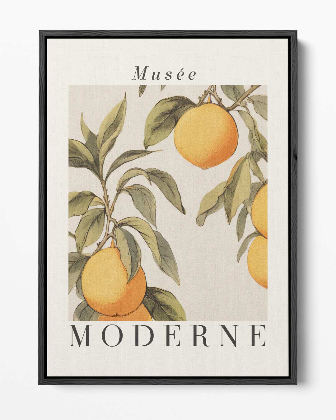 Moderne Citrus Kunstprint – portret kunstwerk als wanddecoratie