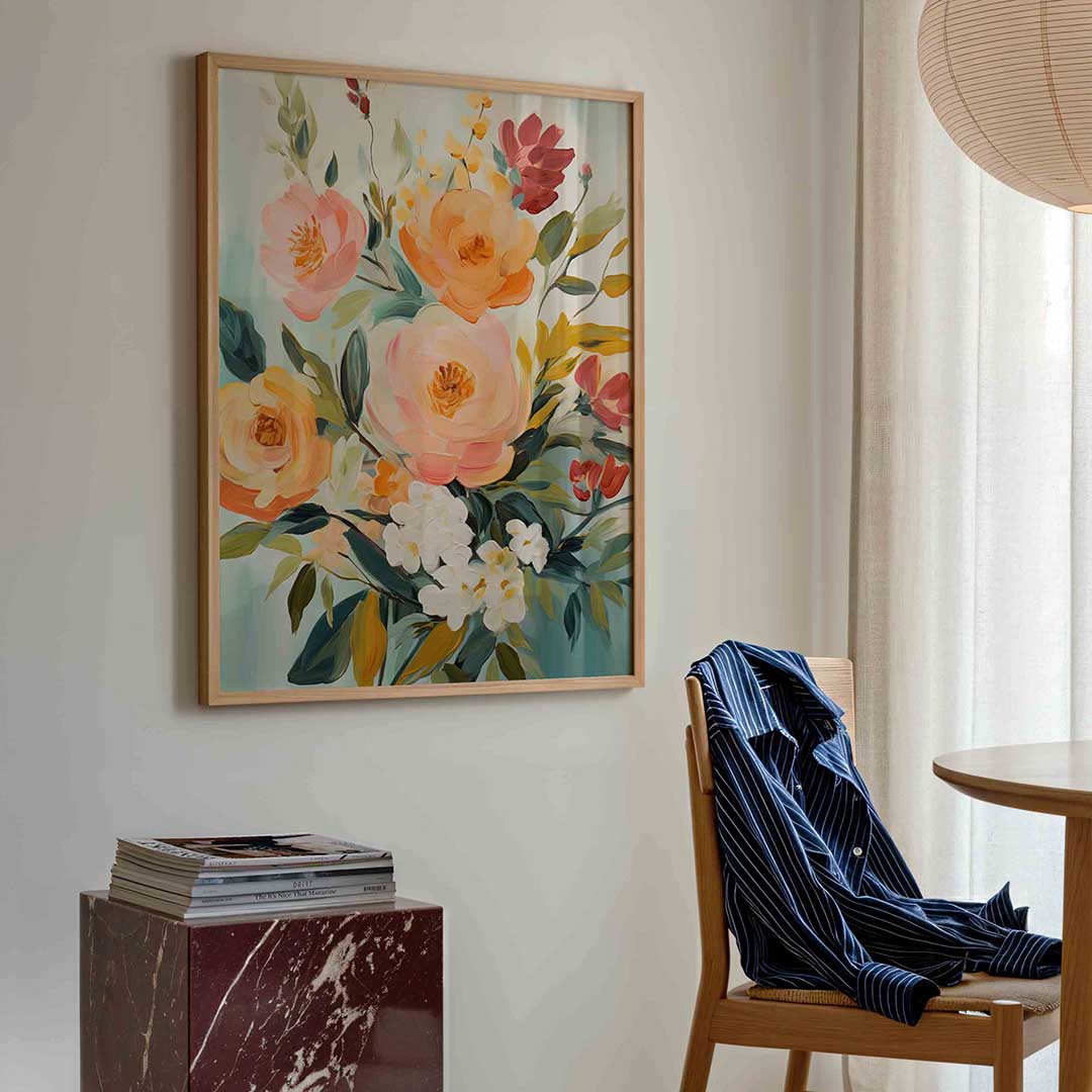 Bloemenboeket – bloemen poster in staand formaat
