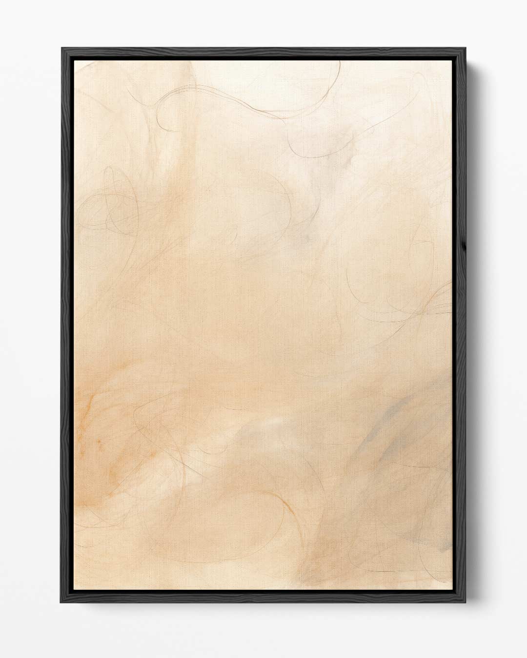 Dansende Lijnen in Amber – portret kunstwerk als wanddecoratie