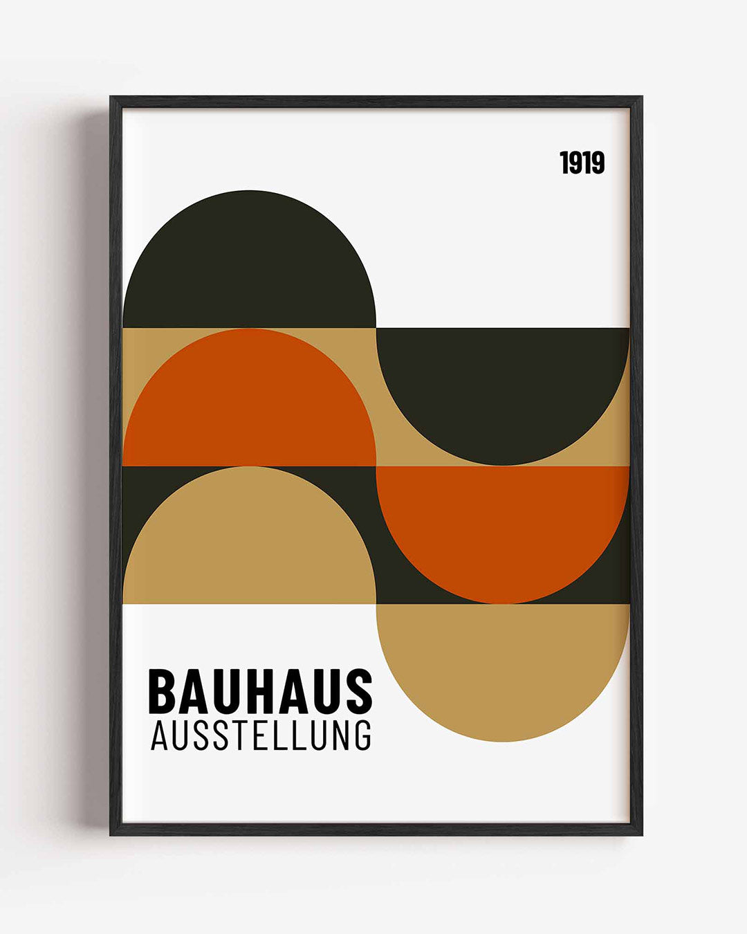 Halve cirkel ritme – staande Bauhaus poster als wanddecoratie