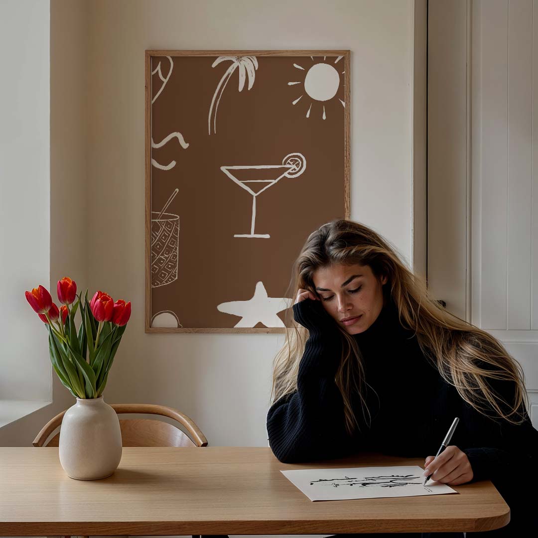 Zomerse Sfeer – staande zomer wanddecoratie van WallArtistic
