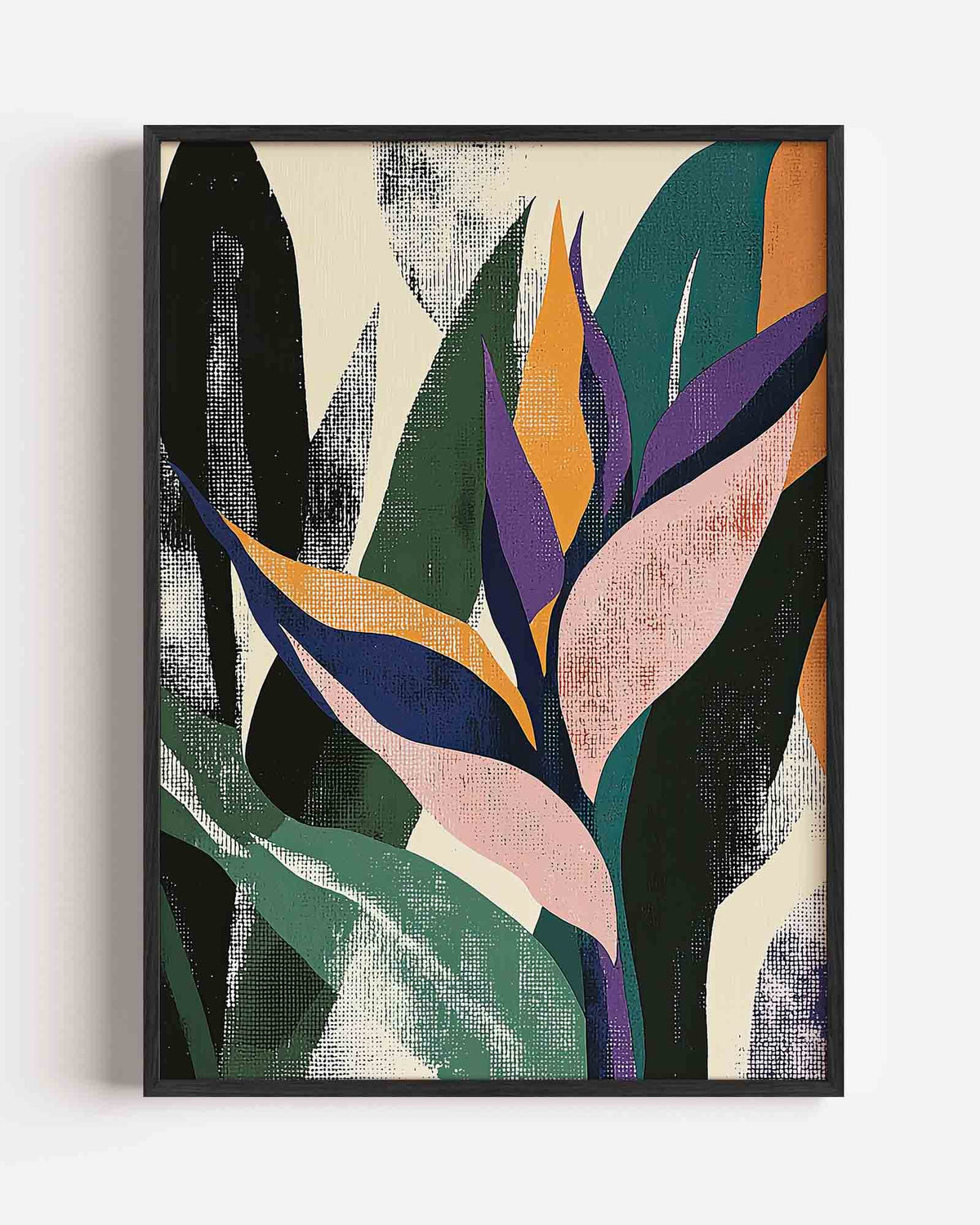 Abstracte bladeren – jungle portret poster als wanddecoratie