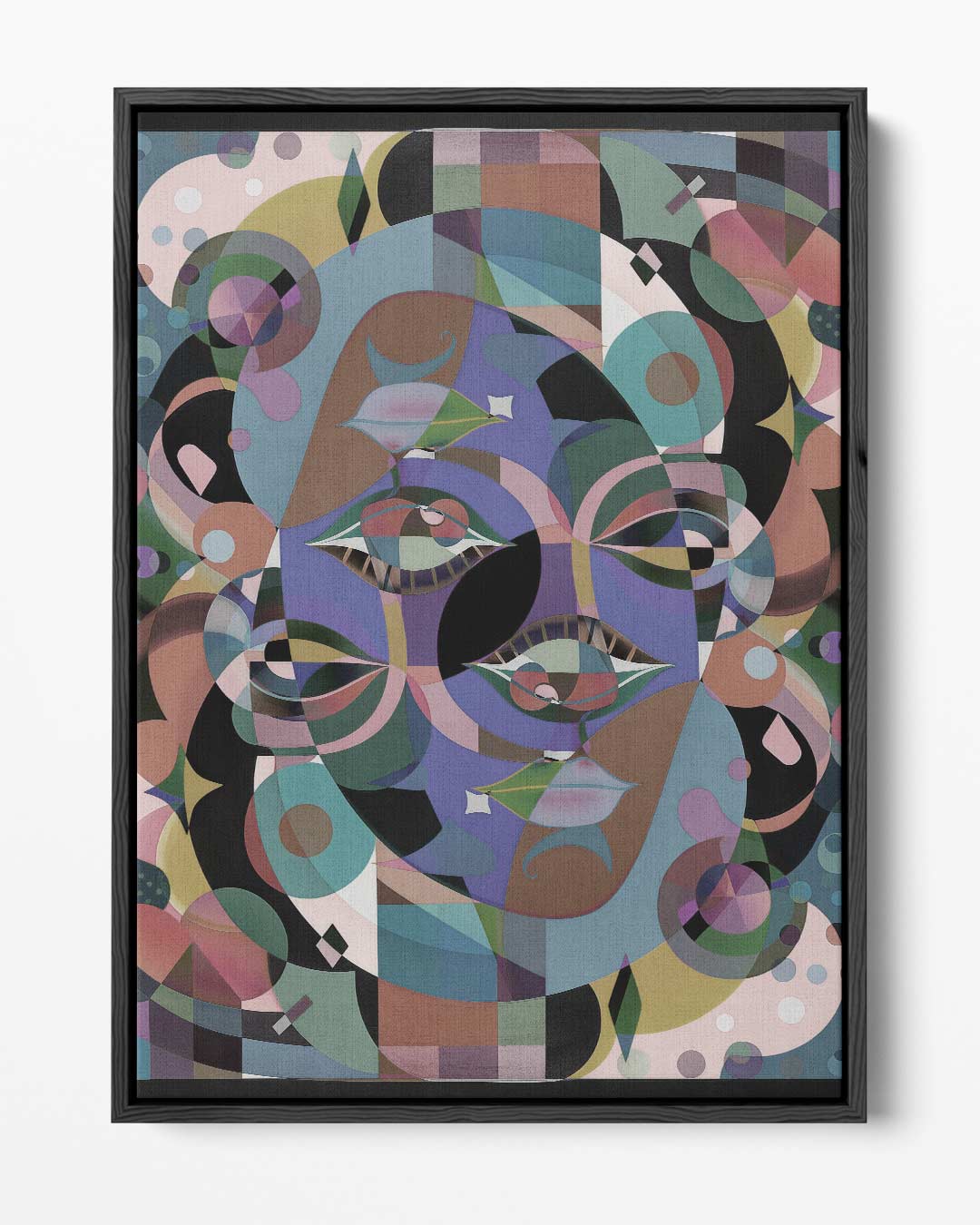 Kleurrijke Abstractie – portret kunstwerk als wanddecoratie