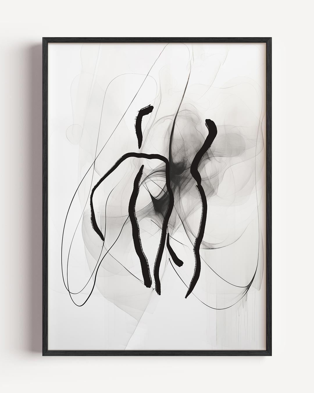 Stijlvolle Abstracte Dansers – elegante portret poster als wanddecoratie