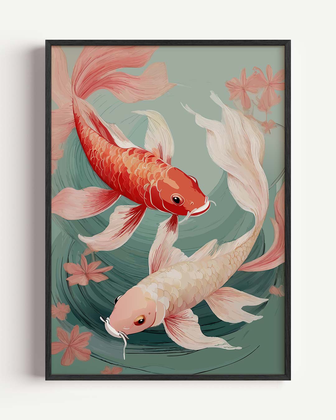 Koi Karper Magie – Popart en Streetart portret poster als wanddecoratie