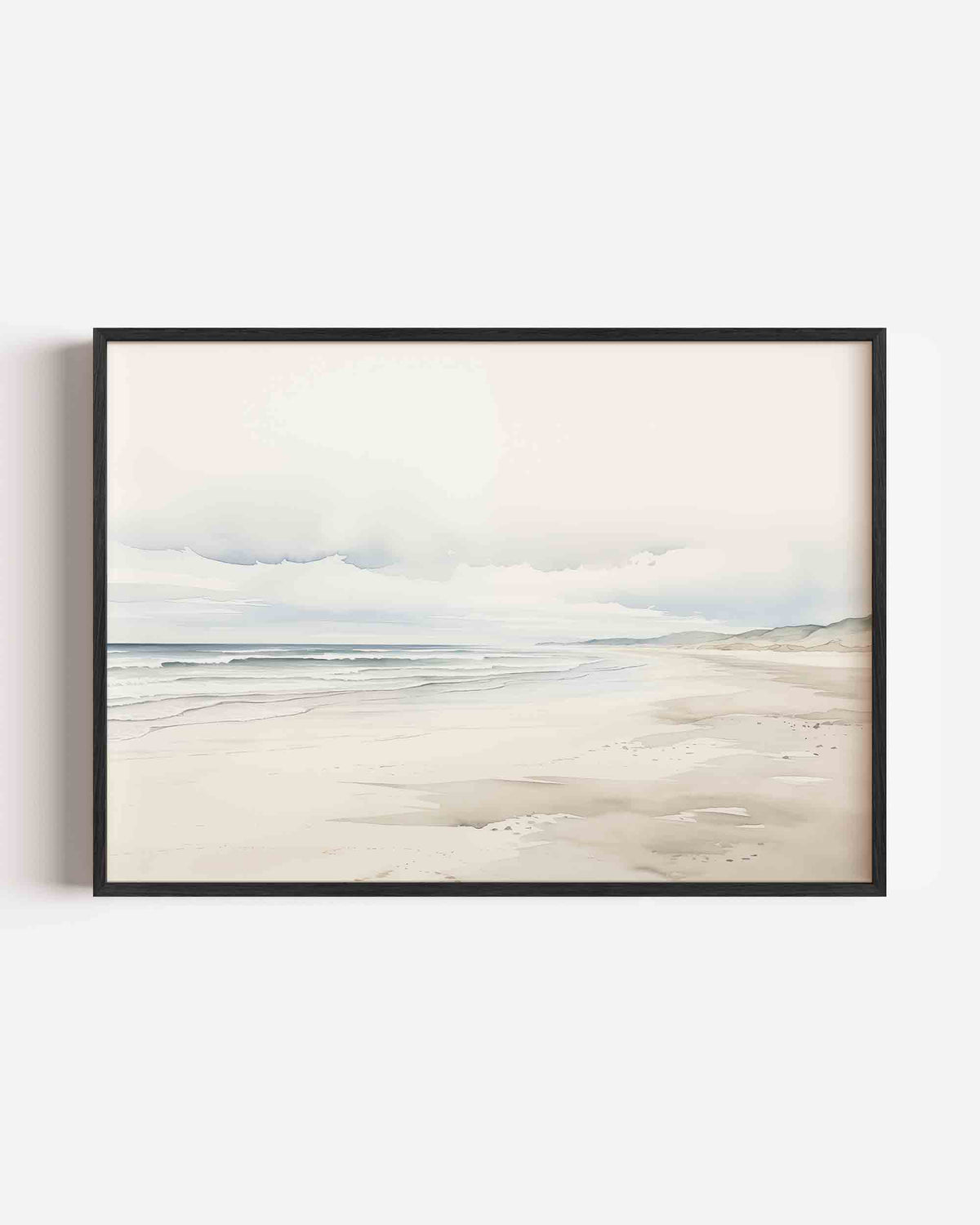 Strand en zee – abstracte landscape poster als wanddecoratie