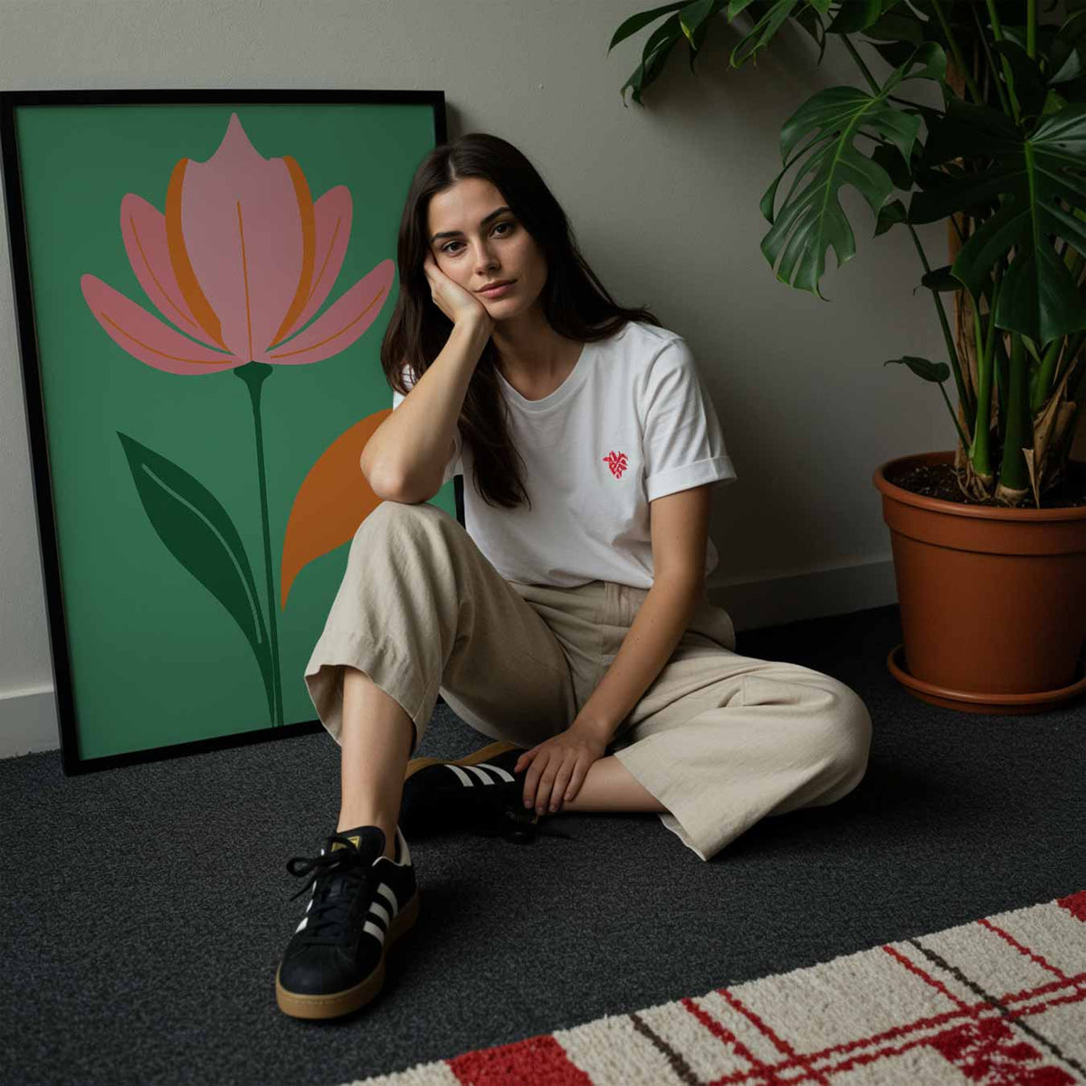 Fleurige Bloemenposter – staande muurposter met bloemen