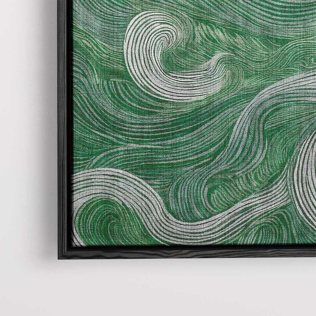Groen Getijden – dibond kunstwerk als wanddecoratie