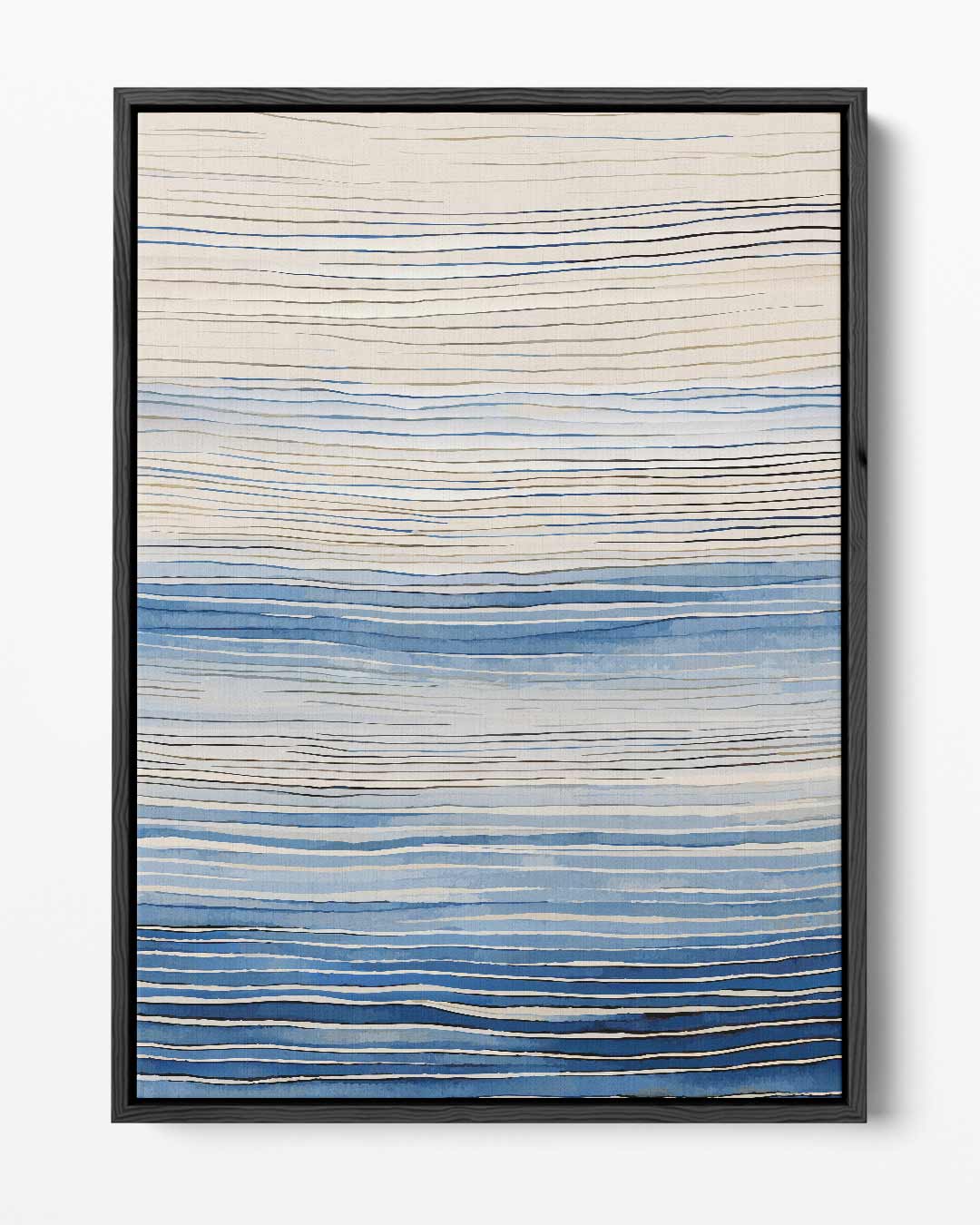 Blauwe Golven in Harmonie – portret kunstwerk als wanddecoratie
