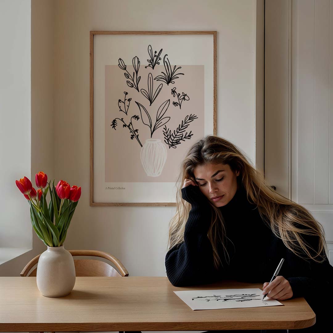 Botanische Illustratie – bloemen poster in staand formaat