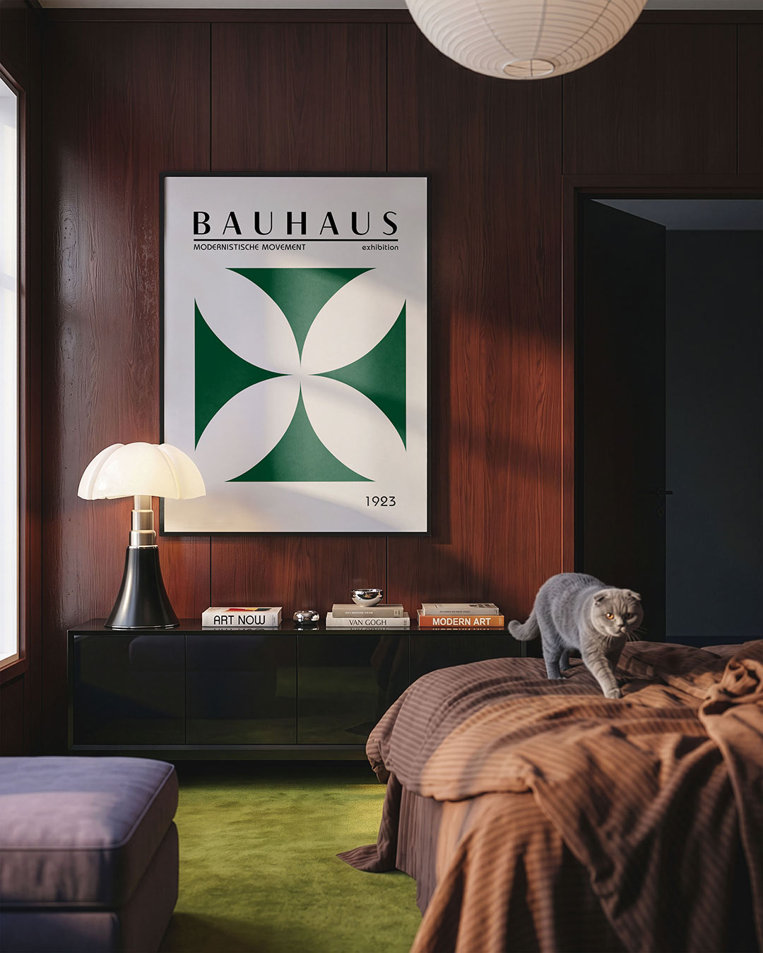 Vorm en balans – geometrische Bauhaus poster in staand formaat