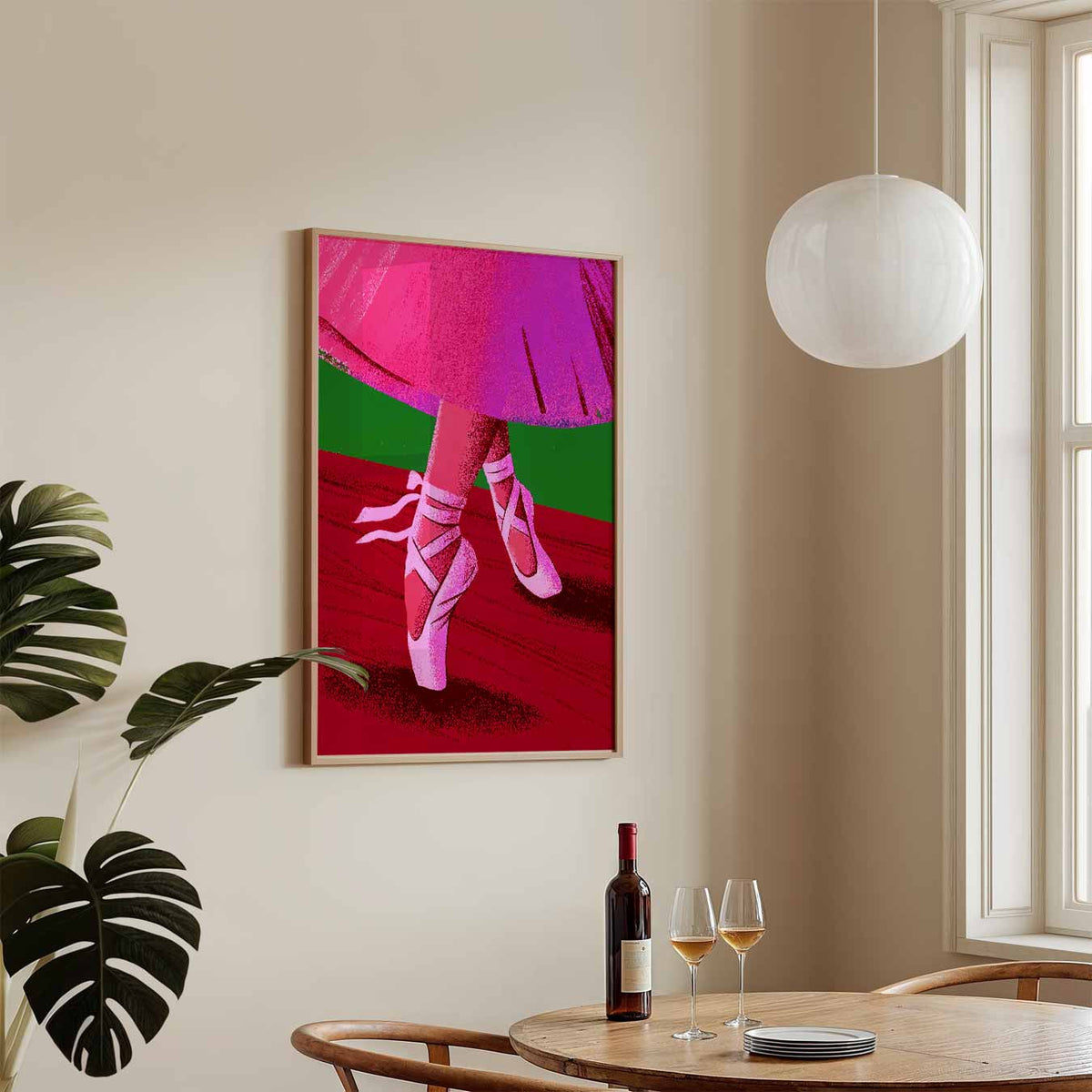 Dansende Schoonheid – zomerse wandkunst als portret poster