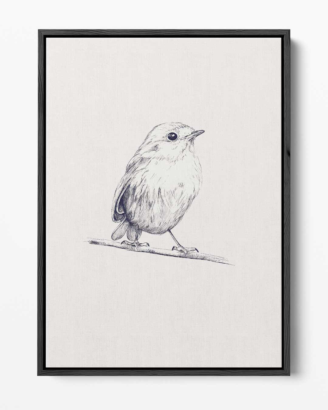 Schattige Vogelschets – portret kunstwerk als wanddecoratie