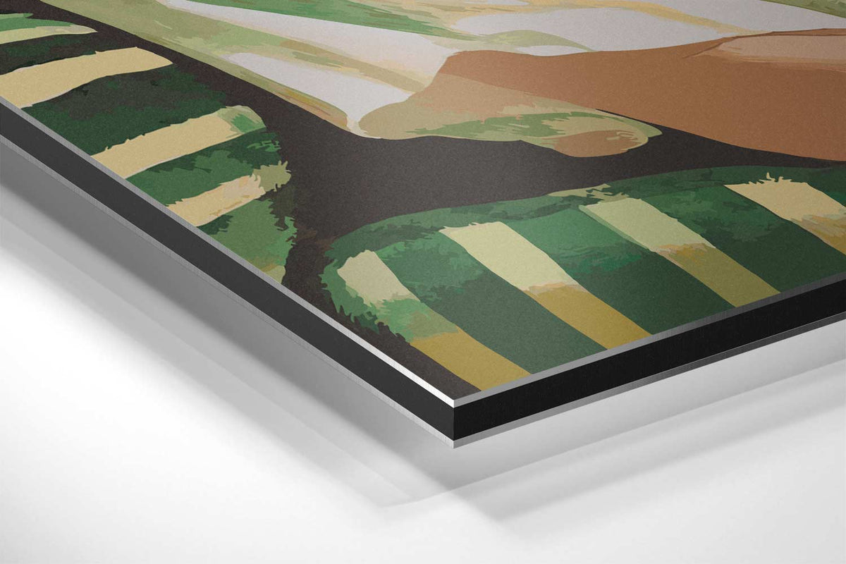 Rust in Groen – canvas kunstwerk als wanddecoratie