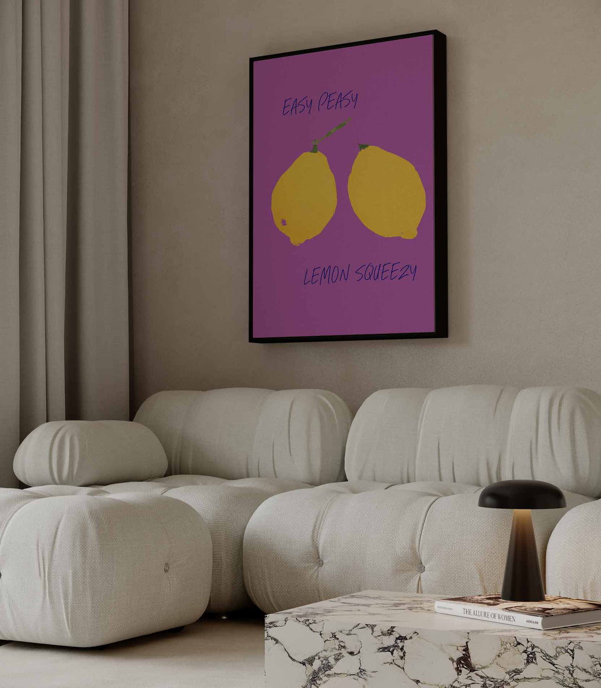 Easy Peasy Lemon Squeezy Poster – portret wandkunst van WallArtistic