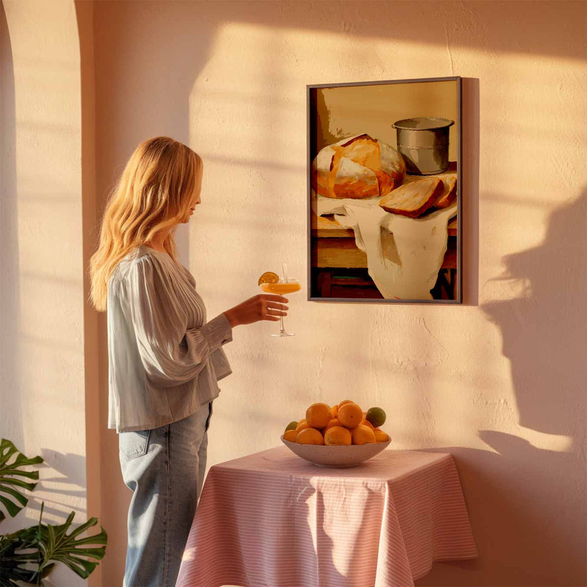 Gezellig Brood Stilleven – keuken poster als sfeervolle staande wanddecoratie