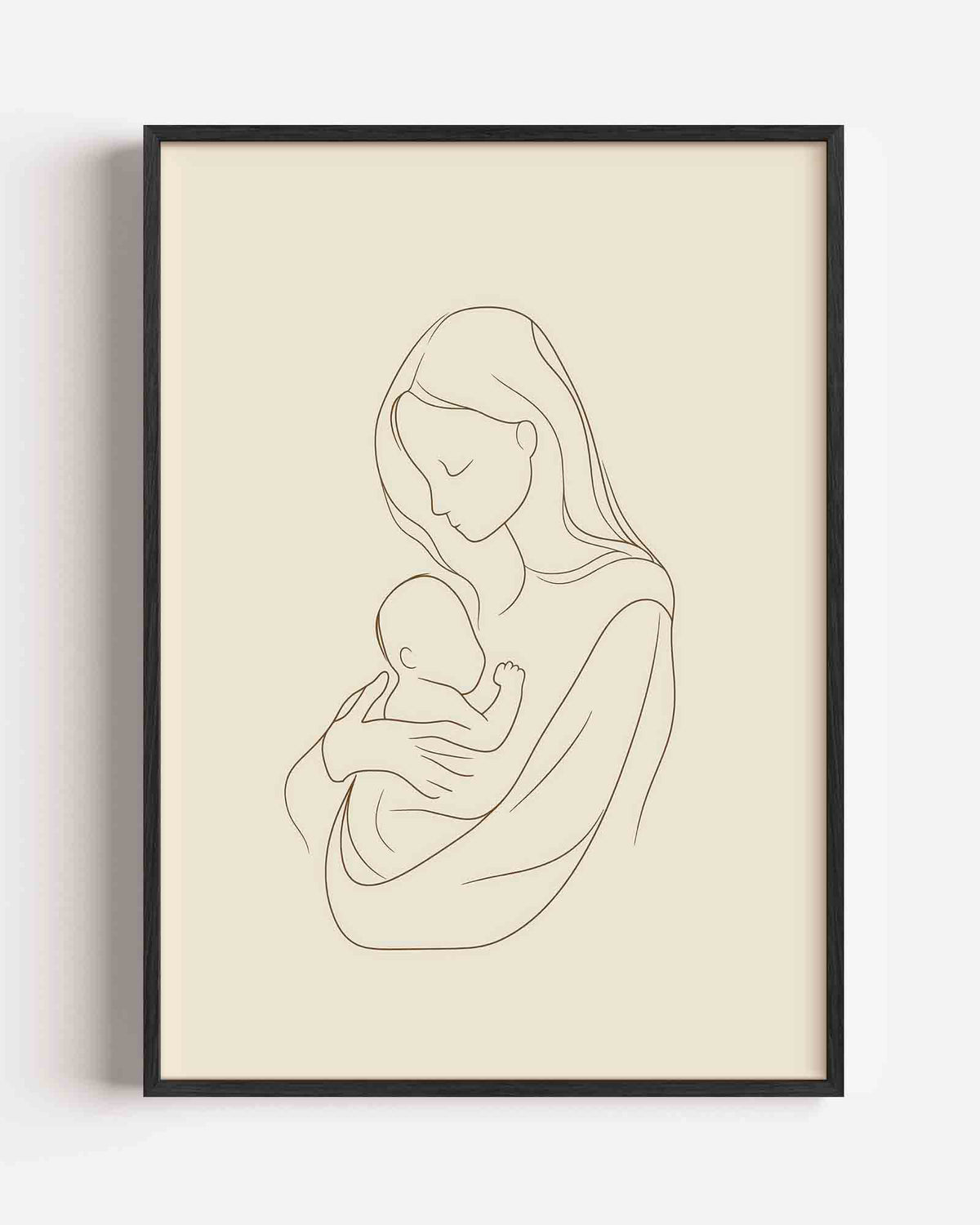 Moeder en kind – kids portret poster als wanddecoratie
